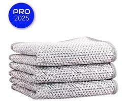 Krasvrije Draadvaatdoek - Set van 5 Doekjes - Vaatdoek - Vaatdoeken - Doeken voor Het Schoonmaken van Ramen - Schoonmaakdoeken - Anti-kras Vaatdoeken van Staaldraad