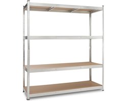Kreator KRT674005 Robuust opbergrek - 180 x 60 x 160 - Max 1000kg - Inclusief 4 schappen