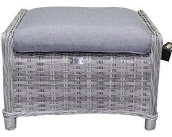 Kreta voetenbank 62x48xH42 cm grijs