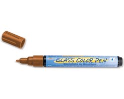 KREUL Bruine Glasstift - Glass ColorPen - Geschikt voor decoraties op acryl, glas, porselein, metaal, metaalfolie, keramiek en spiegels