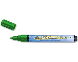 KREUL Donkergroene Glasstift - Glass ColorPen - Geschikt voor decoraties op acryl, glas, porselein, metaal, metaalfolie, keramiek en spiegels