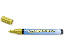 KREUL Gele Glasstift - Glass ColorPen - Geschikt voor decoraties op acryl, glas, porselein, metaal, metaalfolie, keramiek en spiegels
