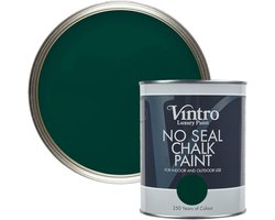 Krijtverf voor Meubels en Muren - Donkergroen - Binnen en Buiten - 1 Liter