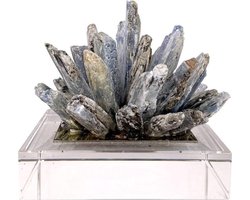 Kristal decoratie Maud | Goud Grijs Transparant | Glas Kristal Steen | Op voet | Vierkant | Woonaccessoire | Woondecoratie | Decoratie | Woondecoratie | Livingroom decoration | Home decoration | Home accessoires | Decoration