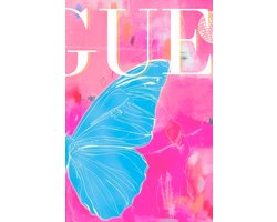 Kristal Helder Galerie kwaliteit Plexiglas 5mm. - Blind Aluminium Ophang-frame - 2 luik Luxe wanddecoratie - Fotokunst "Butterfly Fashion ll"- professioneel verpakt en gratis bezorgd