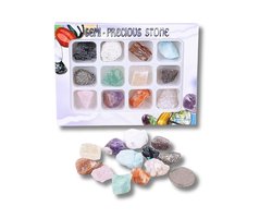 Kristallen en Ruwe Edelstenen in doosje - Mix van 12 - Geschenkset - Onbewerkte Stenen & Kristallen 20-30MM