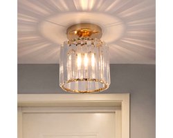 Kristallen Gangpad Lamp - Goud - Plafondlamp- Moderne Lamp - Plafondverlichting Slaapkamer - Woondecoratie - Plafoniere