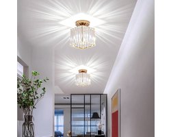 Kristallen Gangpad Lamp - Goud - Plafondlamp- Moderne Lamp - Plafondverlichting Slaapkamer - Woondecoratie - Plafoniere