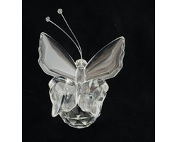 kristallen glazen vlinder 8x7x7cm met de hand gemaakt, echt ambachten.