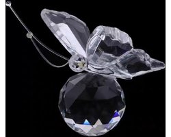 kristallen glazen vlinder 9x8x7cm met de hand gemaakt, echt ambachten.