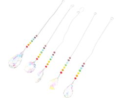 Kristallen Hangers - Prisma Decoratie - Decoratie Thuis - Creëert Regenboog Effect - 38x3cm - Multicolor