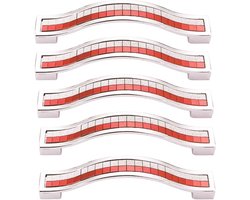 Kristallen Kastgrepen - Garderobekast Handgrepen Meubelgrepen - Kasten Vernieuwen - Europa Stijl Ontwerp - 128mm Gatafstand - Rood