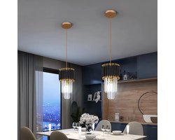 Kristallen Kroonluchter - Crystal Chandelier - Goud - Hanglamp - Woonkamerlamp - Moderne lamp - Plafonniere
