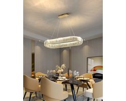 Kristallen Kroonluchter - Crystal Led Hanglamp - Woonkamerlamp - Goud - 70cm - Met Afstandsbediening - Moderne lamp - Hanglamp