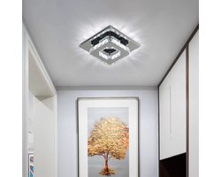 Kristallen Kroonluchter - Crystal Led Lamp - Koud Wit - Woonkamerlamp - Moderne lamp - Plafondlamp - Plafoniere - 20 cm