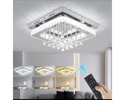 Kristallen Kroonluchter - Crystal Led Lamp - Woonkamerlamp - Afstandsbediening - Moderne lamp - Plafondlamp - Plafoniere - 40 cm
