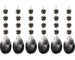 Kristallen Kroonluchter Hangers - Prisma Decoratie - Interieur Verfraaien - Gemaakt van Bergkristal - 120 mm lengte - Lichtzwart