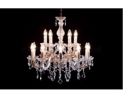 Kristallen kroonluchter Maria Theresa 10+5 lichts Ø60cm - messing kristal