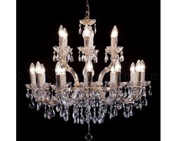 Kristallen kroonluchter Maria Theresa 12+6 lichts Ø75cm - messing kristal