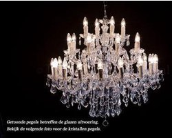 Kristallen kroonluchter Maria Theresa 28 lichts Ø95cm - chroom kristal