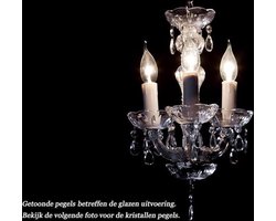 Kristallen Kroonluchter Maria Theresa 3 lichts mini Ø27cm - chroom kristal