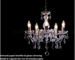 Kristallen Kroonluchter Maria Theresa 5 lichts Ø45cm - chroom kristal