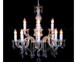Kristallen kroonluchter Maria Theresa 8+4 lichts Ø60cm - messing kristal