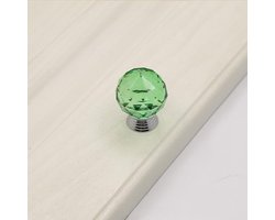 Kristallen Ladeknoppen - Glazen Bol Handvat - Meubels Vernieuwen - Duurzaam Kristal - 30mm 6 Stuks - Groen