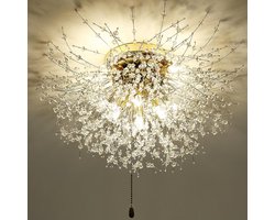 Kristallen Plafondlamp - groot - 70 cm- Moderne Smokey Kroonluchter - LED Lampen - Plafondlamp - Dimbaar - 3000 K - 6500 K - Driekleur