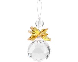 Kristallen Suncatcher - Regenboog Prisma - Decoratie Ophangen - K9 Kristal Materiaal - 10 cm - Geel