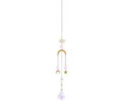 Kristallen zonnevanger als raamdecoratie, prisma-zonnevanger met ketting en haak, regenboogmaker voor plafond, tuin en interieur