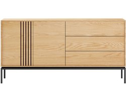 KROKOM - Buffet met 2 deuren en 3 laden van hout en metaal L180cm