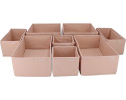 KROMS 8-delige lade organizer bakjes - Zand - Kleding opbergbox– Kleding organizer opbergsysteem – Lade organizer kledingkast & IKEA PAX – Kleding organizer opvouwbaar