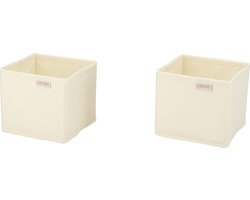 KROMS Lade organizer bakjes 14x14x13cm 2-delig - Beige - Kleding opbergbox– Kleding organizer opbergsysteem – Lade organizer kledingkast & IKEA PAX – Kleding organizer opvouwbaar