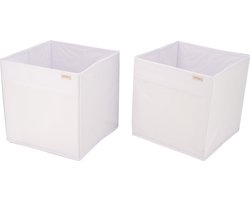 KROMS Lade organizer bakjes 27x27x28cm 2-delig - Wit - Kleding opbergbox – Kleding organizer opbergsysteem – Lade organizer kledingkast & IKEA PAX – Kleding organizer opvouwbaar
