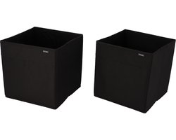 KROMS Lade organizer bakjes 27x27x28cm 2-delig - Zwart - Kleding opbergbox – Kleding organizer opbergsysteem – Lade organizer kledingkast & IKEA PAX – Kleding organizer opvouwbaar