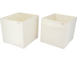 KROMS Lade organizer bakjes 37x32x32cm 2-delig - Beige - Kleding opbergbox– Kleding organizer opbergsysteem – Lade organizer kledingkast & IKEA PAX – Kleding organizer opvouwbaar