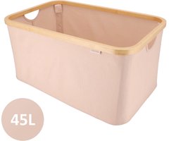KROMS Wasmand opvouwbaar - Zand - 45L - Laundry basket - Heupwasmand - Opvouwbare wasmand - Opbergmand