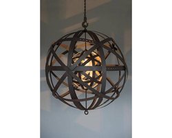 Kroonluchter "Cognac" 85cm / gepatineerd