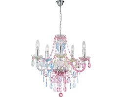 Kroonluchter Globo Nevada LED - Acryldecoratie en regenboogkleuren