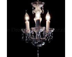 Kroonluchter Maria Theresa 3 lichts mini Ø27cm - chroom glas