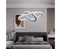 Kroonluchter - Met Kristallen - LED Verlichting - Huisverlichting - Hanglamp - Met Afstandsbediening - Dimbaar