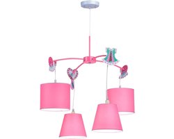 Kroonluchter Swetty Kinderkamerlamp 4-lamps roze SP-3017413 met spot-lichtfunctie