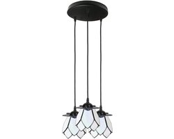 Kroonluchter White Lotus 3 - Tiffany-stijl - Transparante blaadjes - Sfeervolle verlichting - ShopVlot