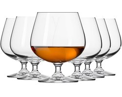 KROSNO | Cognac glazen | set van 6 stuks - 480 ml | Balance Collectie | Kristalglas | Perfect voor Thuis, Restaurants en Feesten | Vaatwasbestendig