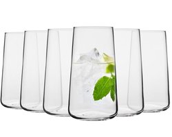 KROSNO | Glazen voor water | Set van 6 stuks - 600 ml | Infinity collectie | Sap en andere dranken | Elegant ontwerpIdeaal voor thuis, restaurants, feestjes | Vaatwasmachinebestendig