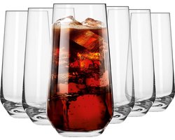 KROSNO | Hoog Water Sap Drinkglazen | Set van 6 - 480 ml | Splendour Collectie | Highball & Tumbler Glass | Perfect voor Thuis, Restaurants en Feesten | Vaatwasser Veilig