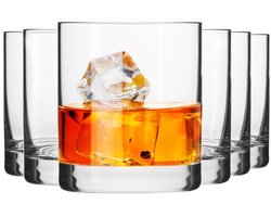 KROSNO | Tumbler glazen | Set van 6 stuks - 250 ml | Basic collectie | Whisky glazen | Elegant ontwerp | Ideaal voor thuis, restaurants, feestjes | Vaatwasmachinebestendig | Handgemaakt