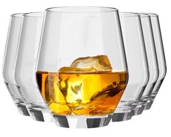 KROSNO | Tumbler glazen | Set van 6 stuks - 380 ml | Ray collectie | Whisky glazen | Elegant ontwerp | Ideaal voor thuis, restaurants, feestjes | Vaatwasmachinebestendig | Handgemaakt