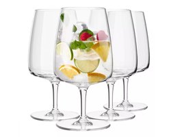 KROSNO | Water- en wijnglazen | Set van 4 stuks - 330 ml | Moderne collectie, glazen drinken, huwelijkscadeau, perfect voor thuis, restaurant en keukenset, vaatwasmachinebestendig